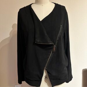 Suede moto jacket